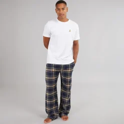 Herre Chester Bukser med Brede Ben Vævet Ternet