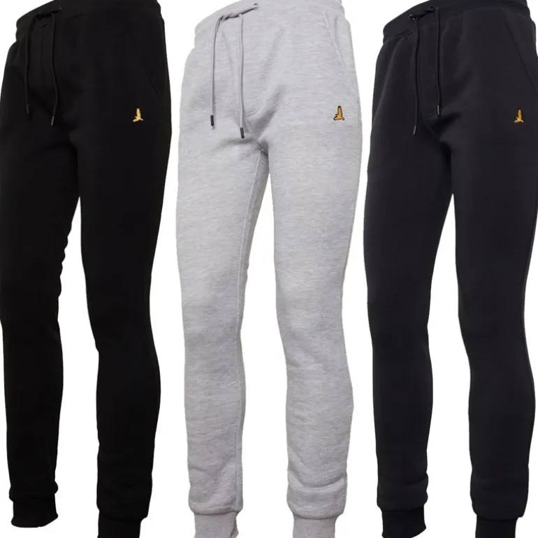 Herre Clinton 3-pak Joggingbukser Sort/Grå/Blå