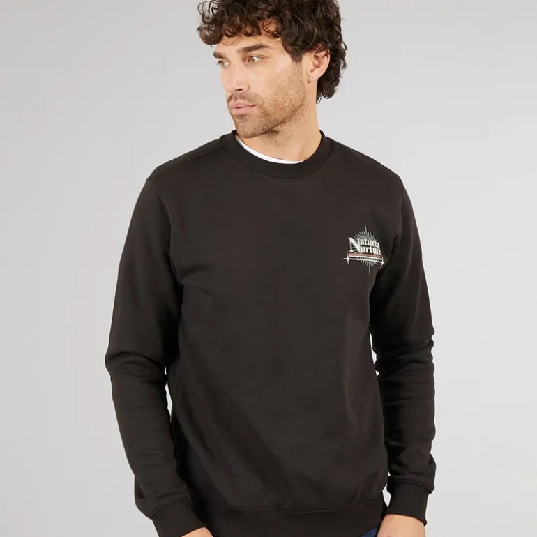 Herre Colin Print Sweatshirt Sort