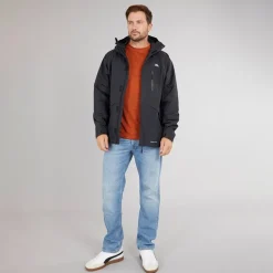 Herre Corvo Vandtæt Hætte Skal Jakke Sort