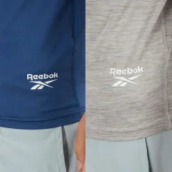 Herre Craig Performance To Pak T Shirts Batik Blå/Grå Marl