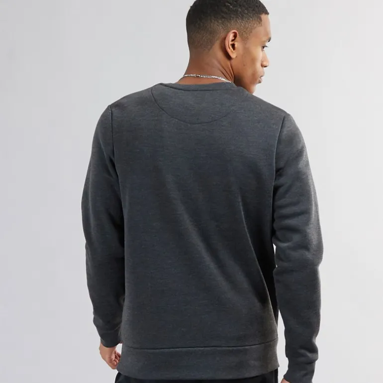 Herre Crew Neck Sweatshirt Mørk Antracit Melange