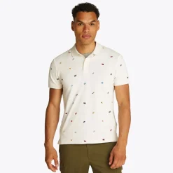 Herre Critter Reg Polo Elfenben Blomsterblad