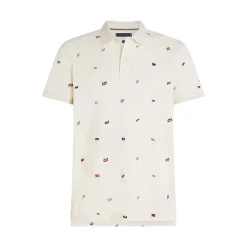 Herre Critter Reg Polo Elfenben Blomsterblad