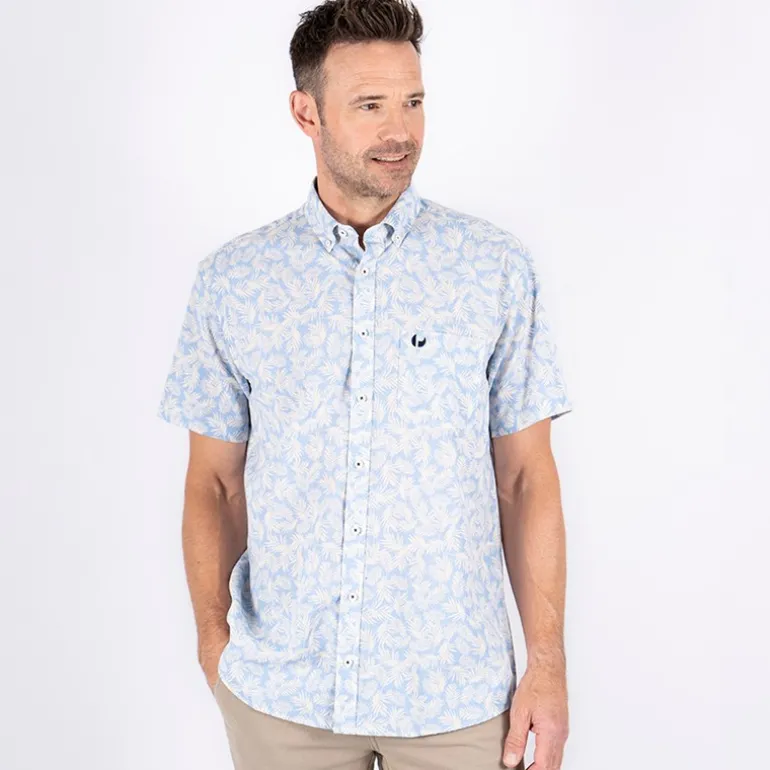 Herre Darin Kortærmet Skjorte Blå