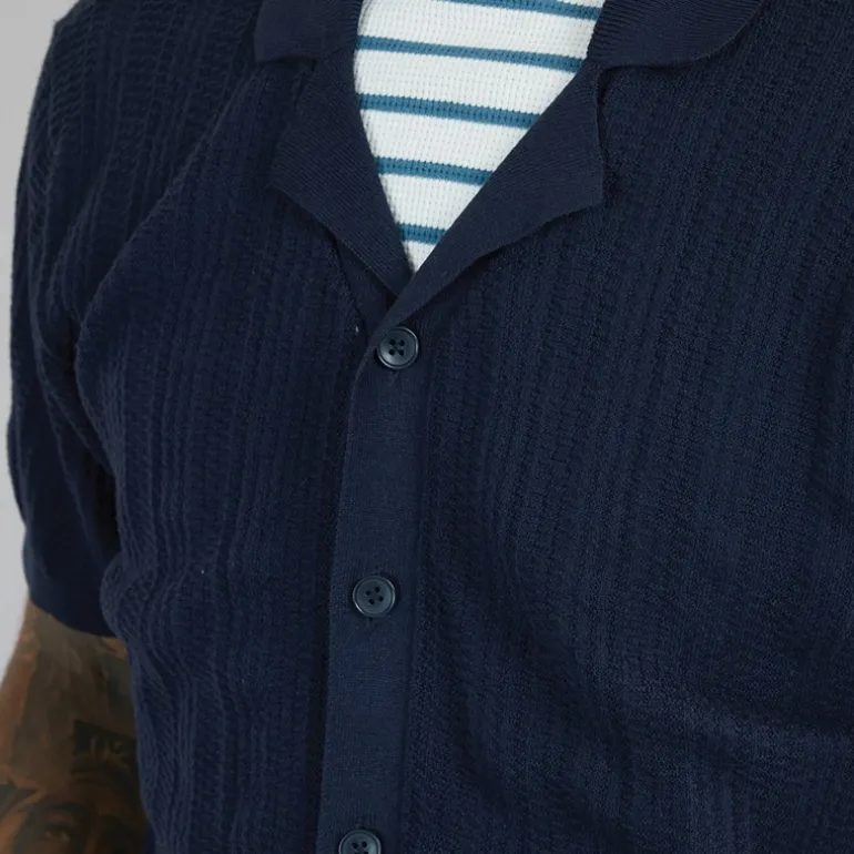 Herre Dave Strik Kortærmet Skjorte Sky Captain