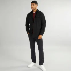 Herre Dean Ensfarvet Overskjorte Sort