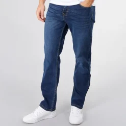 Herre Detendu Afslappet Pasform Jeans Mørk Vask