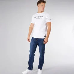 Herre Detendu Afslappet Pasform Jeans Mørk Vask