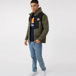 Herre Drago Fleecejakke med hætte Khaki