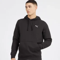 Herre Essentials Lille Logo Hoodie Sort