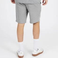 Herre Essentials Lille Logo Fleece Shorts Mellem Grå Melering