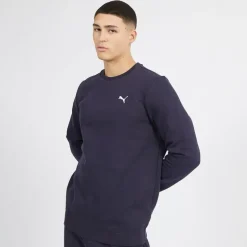 Herre Essentials Lille Logo Rundhals Trøje Mørkeblå