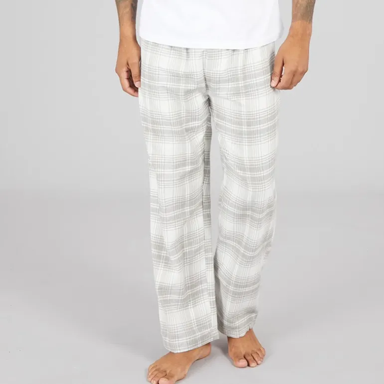 Herre FC flannel bukser Scot Light Grey Melange/Off White