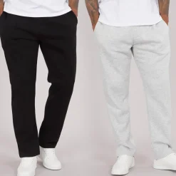 Herre FC To Pak Åben Joggingbukser Sort /​ Lysegrå Melering