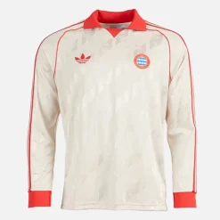 Herre FCB FC Bayern München Langærmet Retro Trøje Linen