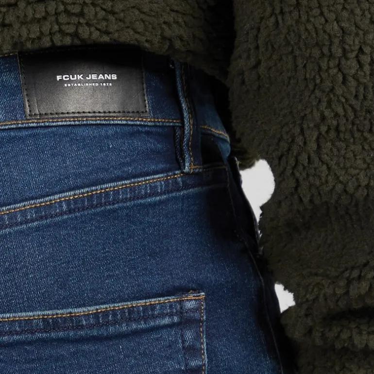 Herre FCUK Jeans Regular Fit Ind50 Midwash