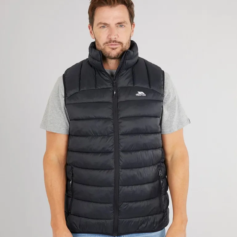 Herre Fergal Micro Polstret Vest Sort