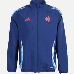Herre FFR Frankrig Rugby Præsentationsjakke Dark Blue