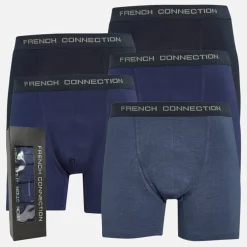 Herre Five Pack FC Lange Boxer Trunks FC80 Marine/Fransk Blå/Mid Blue Melange/Marine/Fransk Blå