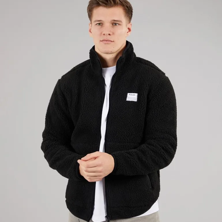 Herre Fleece Jakke Sort