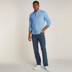 Herre Flex Poplin Fake Lange Ærme Skjorte Night Sky Port