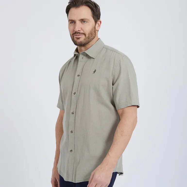 Herre Fort Worth Skjorter med korte ærmer kakigrøn