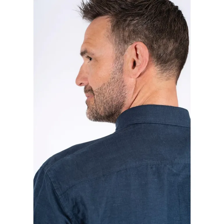 Herre Frey Kortærmet Skjorte Marineblå