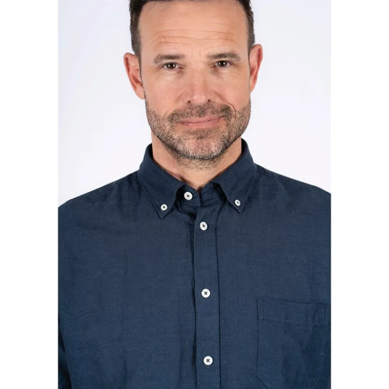 Herre Frey Kortærmet Skjorte Marineblå