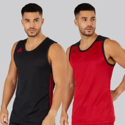 Herre 3G Speed Vendbar Basketball Trøje Sort/​Power Red