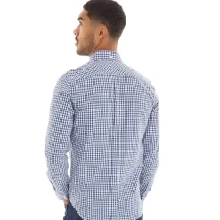 Herre Gingham Langærmet shirts Blå Ternet