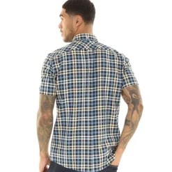 Herre Gingham Overcheck Skjorter med korte ærmer kontrolleret