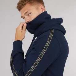 Herre Guttell Træningssæt med Branded Tape Detalje Blå