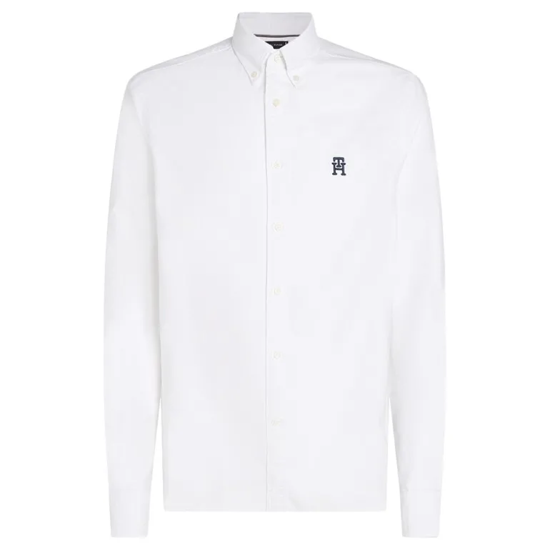 Herre Heritage Oxford Langærmet Skjorte Optisk Hvid