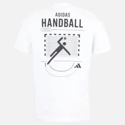 Herre Håndbold Grafisk T-shirt Hvid