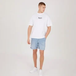 Herre Javid Denim Shorts Lysvask