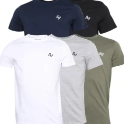 Herre Joseph Fem Pakke T-shirts Marineblå /​ Hvid /​ Grå /​ Støvet Oliven /​ Sort