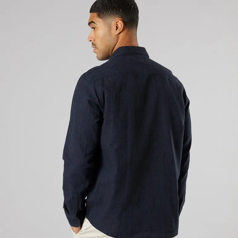 Herre Langærmet Skjorte Insignia Blue