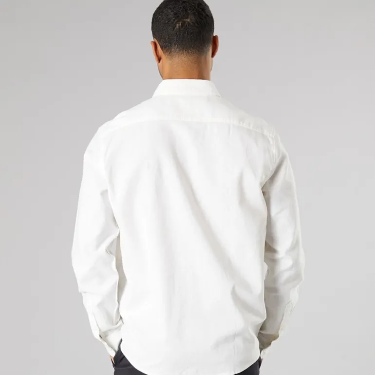 Herre Langærmet Skjorte Off White