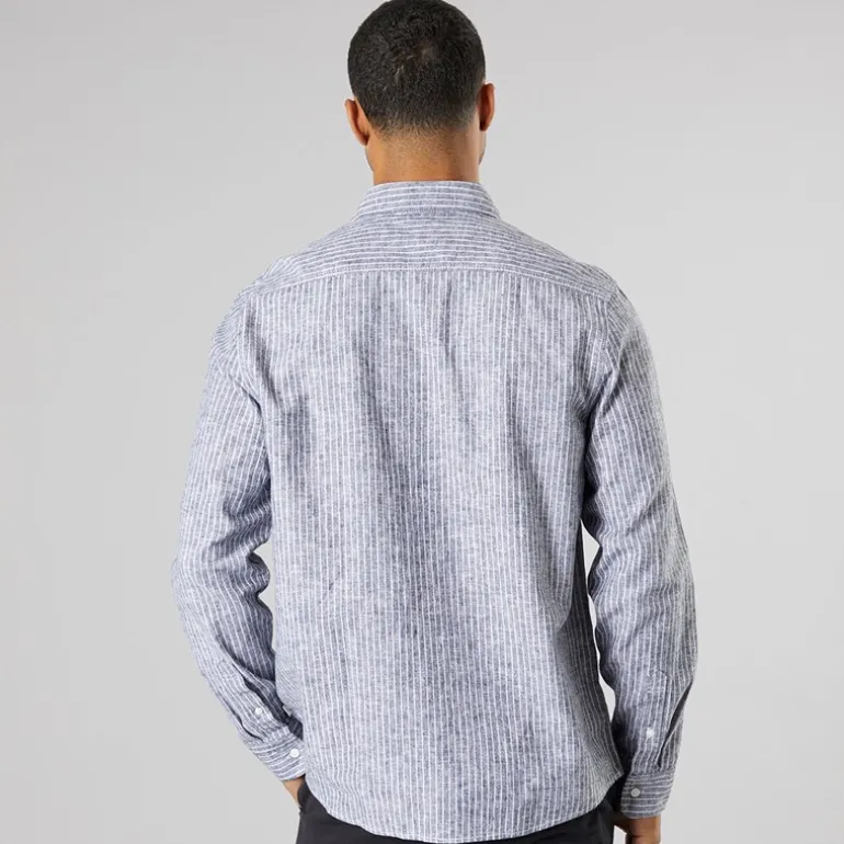 Herre Langærmet Skjorte True Black Melange