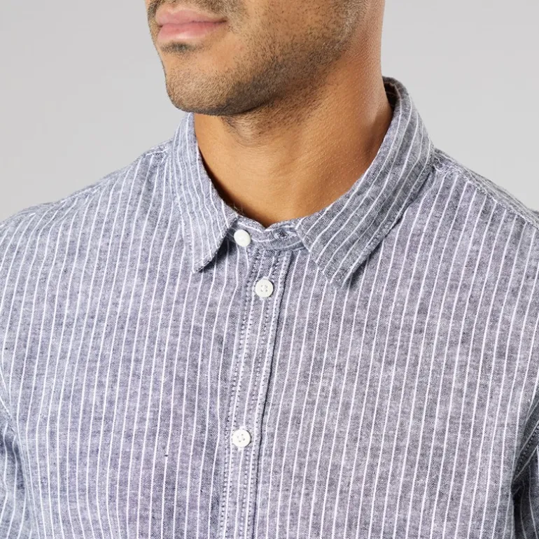 Herre Langærmet Skjorte True Black Melange