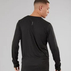 Herre Løbe Favorit Langærmet Løbe Top Sort