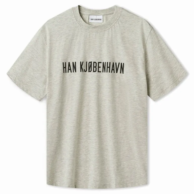 Herre Logo Boxy T-shirt Grå Melange