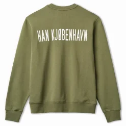Herre Logo Font Regular Sweatshirt Hærgrøn