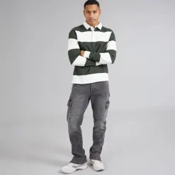 Herre Loose Fit Cargo Jeans Grå