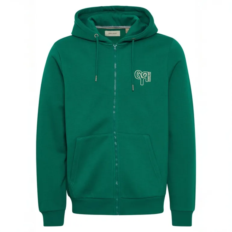 Herre lynlås hoodie Evergreen