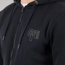 Herre lynlås hoodie Sort