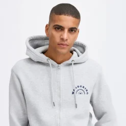 Herre lynlås hoodie Stone Mix