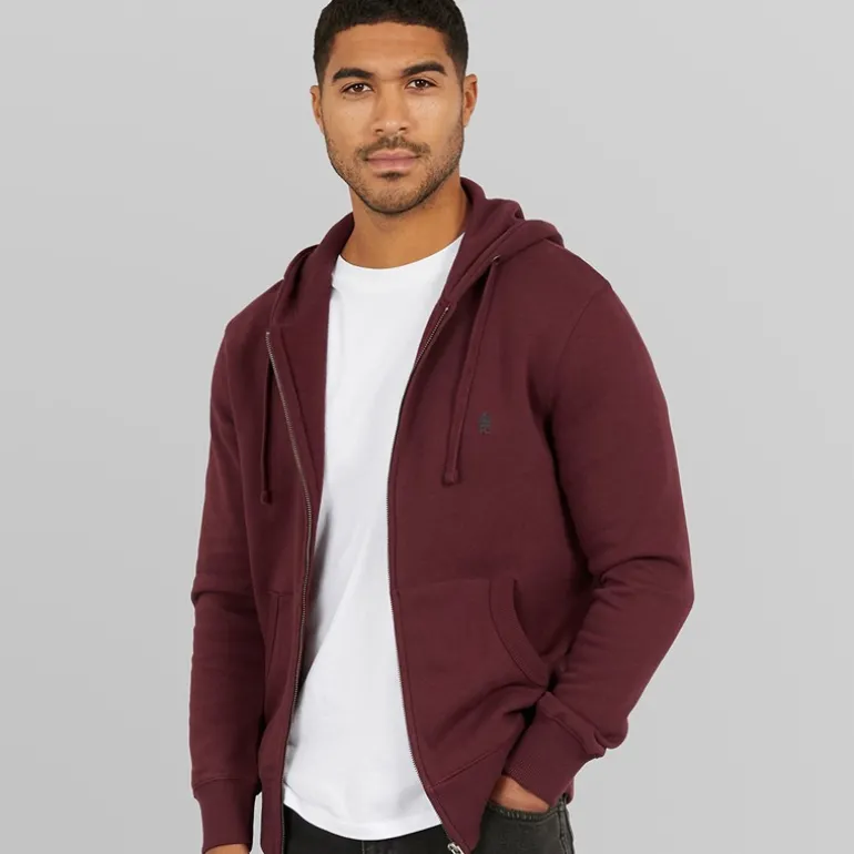 Herre lynlås hættetrøje Chateaux/Marine