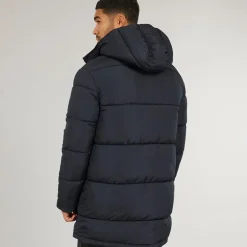 Herre Lynlås Pufferjakke Marine